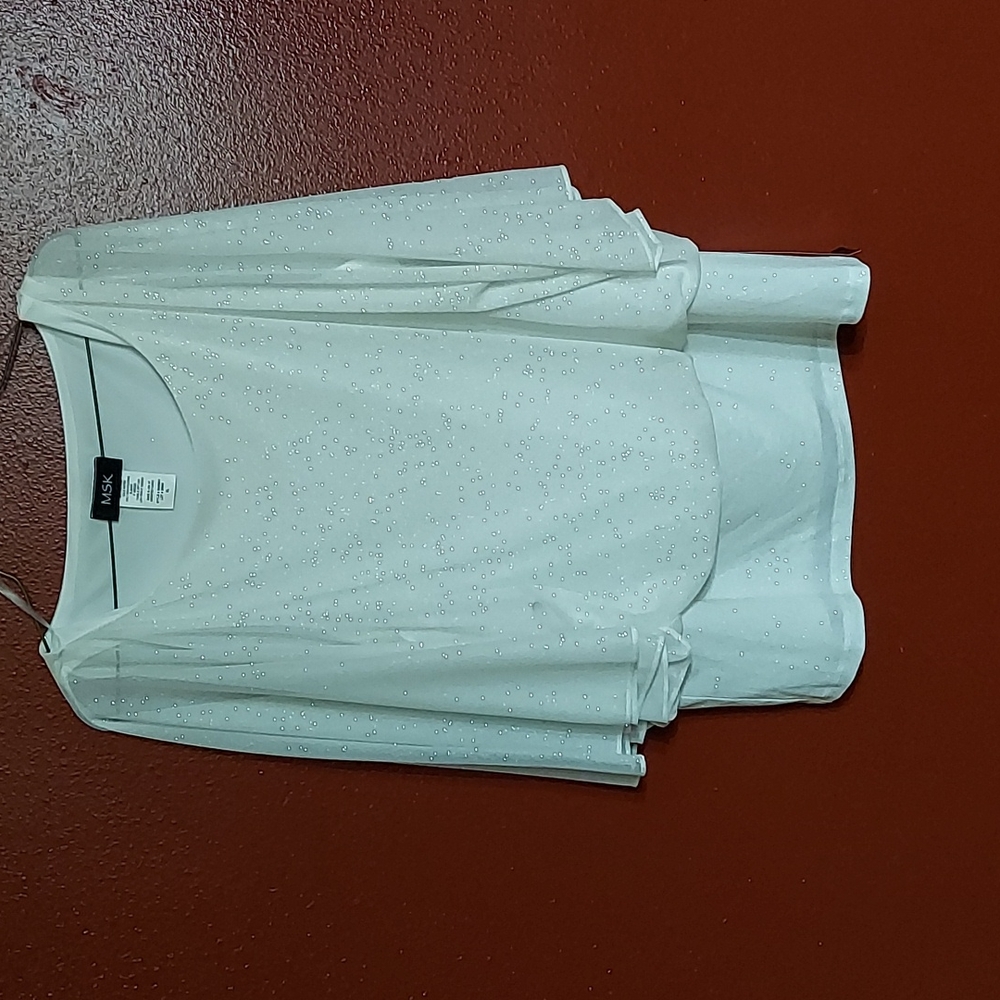 MSK Glitter mesh top